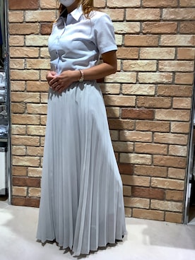 「アイテム（ビジネスシャツ）」を使った、BRICK HOUSE シャツ工房 札幌駅エスタ店さん（レディース・147cm）の夏コーディネート