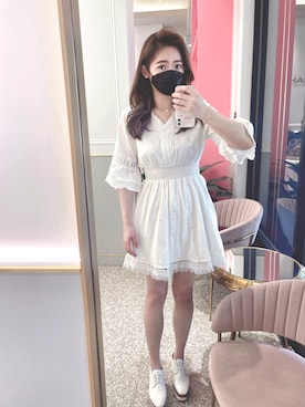 「oversize」｜「アイテム（ワンピース/ドレス）」を使った、Ruさん（レディース・167cm）の夏コーディネート