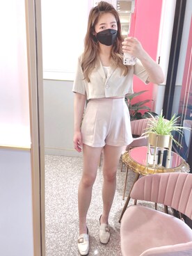 「AIR SPACE（エアースペース）のアイテム（ジャケット/アウター）」を使った、Ruさん（レディース・167cm）の夏コーディネート
