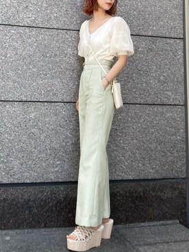 森岡沙耶加さん（レディース・158cm）の春コーディネート