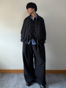 「WYM LIDNM（ウィム バイ リドム）のSilver 925 CROSS-LINK CHAIN NECKLACE（ネックレス、シルバー系）」を使った、ゆとさん（メンズ・160cm）の春コーディネート