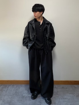 「CLEL（クレイル）のアイテム（ブルゾン）」を使った、ゆとさん（メンズ・160cm）の春コーディネート