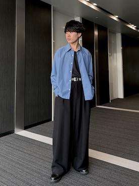「WYM LIDNM（ウィム バイ リドム）のアイテム（スーツパンツ、その他）」を使った、ゆとさん（メンズ・160cm）の春コーディネート