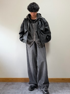 「CLEL（クレイル）のアイテム（ブルゾン）」を使った、ゆとさん（メンズ・160cm）の春コーディネート