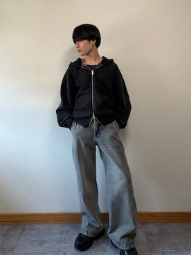 「ADAMASTE（アダマスト）のアイテム」を使った、ゆとさん（メンズ・160cm）の春コーディネート