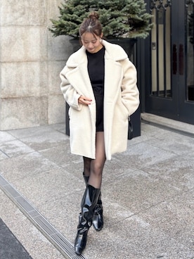 「クリスマス」｜「アイテム（ジャケット/アウター）」を使った、natsukiさん（レディース・154cm）の冬コーディネート