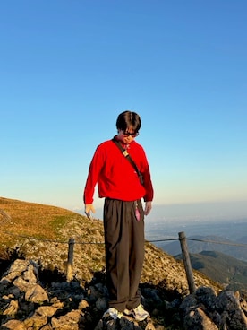 「アイテム（ナイロンジャケット）」を使った、yukisuzukiさん（メンズ・158cm）の秋コーディネート