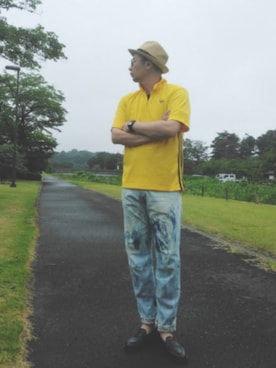 「アイテム（帽子）」を使った、ひこたさん（メンズ・179cm）の夏コーディネート