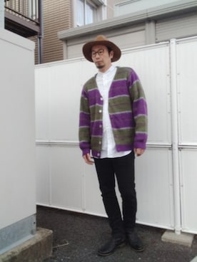 「アイテム（シャツ/ブラウス）」を使った、ひこたさん（メンズ・179cm・40代）の秋コーディネート