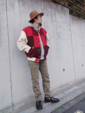 「アイテム（パンツ）」を使った、ひこたさん（メンズ・179cm）の冬コーディネート