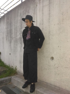 「BLACK COMME des GARCONS（ブラックコムデギャルソン）のアイテム」を使った、ひこたさん（メンズ・179cm）の春コーディネート
