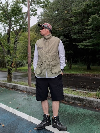 「Timberland(ティンバーランド)のトレッキングブーツ(ブーツ)」を使った、ひこたさん(メンズ・179cm)の秋コーディネート