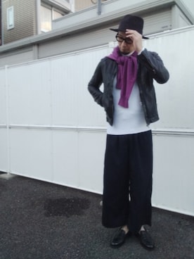 「アイテム（トップス）」を使った、ひこたさん（メンズ・179cm・40代）の秋コーディネート