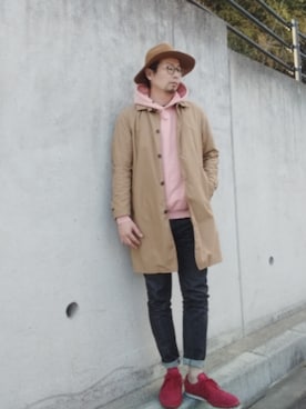 「A.P.C.（アーペーセー）のアイテム」を使った、ひこたさん（メンズ・179cm）の冬コーディネート
