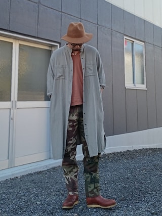 「Chippewa(チペワ)のペコスブーツ(ブーツ)」を使った、ひこたさん(メンズ・179cm)の秋コーディネート
