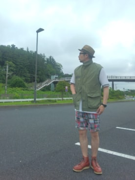 「RED WING（レッドウィング）のアイテム」を使った、ひこたさん（メンズ・179cm）の夏コーディネート