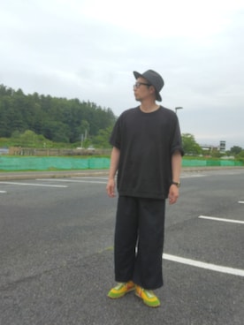 「JUNYA WATANABE COMME des GARCONS（ジュンヤワタナベコムデギャルソン）の×NIKE waffle Racer 2002（スニーカー、その他）」を使った、ひこたさん（メンズ・179cm）の夏コーディネート
