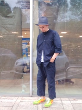 「アイテム（パンツ）」を使った、ひこたさん（メンズ・179cm）の秋コーディネート