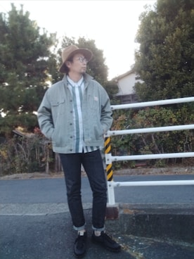 「アイテム（セットアップ）」を使った、ひこたさん（メンズ・179cm）の冬コーディネート