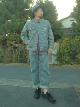 「アイテム（セットアップ）」を使った、ひこたさん（メンズ・179cm）の春コーディネート