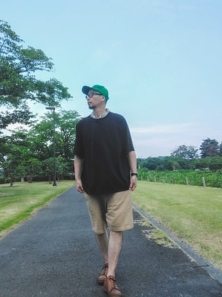 「DRIES VAN NOTEN（ドリスヴァンノッテン）のロングスカーフ（ストール/ショール）」を使った、ひこたさん（メンズ・179cm）の夏コーディネート
