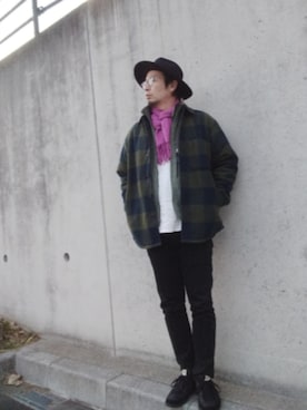 「patagonia（パタゴニア）のアイテム」を使った、ひこたさん（メンズ・179cm）の冬コーディネート