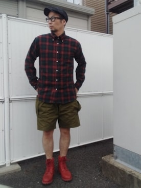 「アイテム（キャスケット）」を使った、ひこたさん（メンズ・179cm）の秋コーディネート