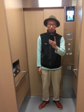 「アイテム（ベスト）」を使った、ひこたさん（メンズ・179cm・40代）の夏コーディネート