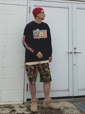 「VANS（バンズ）のアイテム」を使った、ひこたさん（メンズ・179cm）の秋コーディネート
