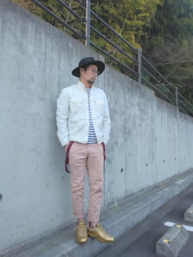 「SAINT JAMES（セントジェームス）のアイテム」を使った、ひこたさん（メンズ・179cm）の春コーディネート