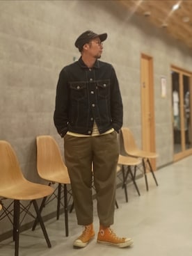 「Levi's（リーバイス）のアイテム」を使った、ひこたさん（メンズ・179cm）の秋コーディネート