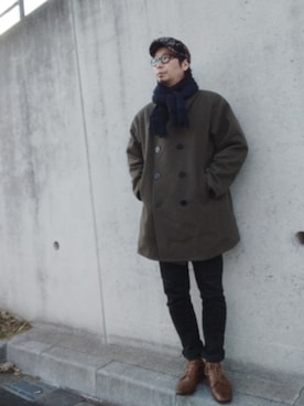 「Levi's（リーバイス）のアイテム（パンツ）」を使った、ひこたさん（メンズ・179cm）の冬コーディネート