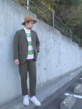 「URBAN RESEARCH（アーバンリサーチ）のセットアップ（セットアップ、グリーン系）」を使った、ひこたさん（メンズ・179cm）の春コーディネート