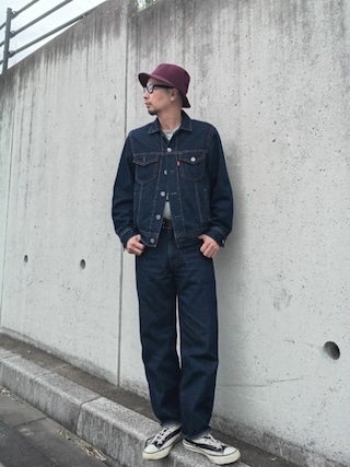 「CONVERSE(コンバース)のALLSTAR HIGH STARS&BARS 30㎝ 11 1/2(スニーカー)」を使った、ひこたさん(メンズ・179cm)の秋コーディネート