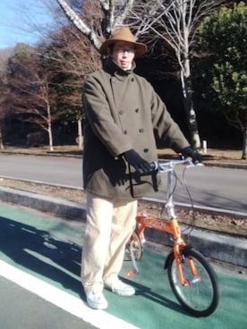 「アイテム（ジャケット/アウター）」を使った、ひこたさん（メンズ・179cm）の冬コーディネート