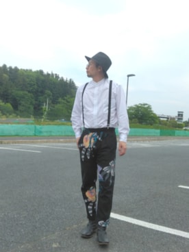 「アイテム（セットアップ）」を使った、ひこたさん（メンズ・179cm）の春コーディネート