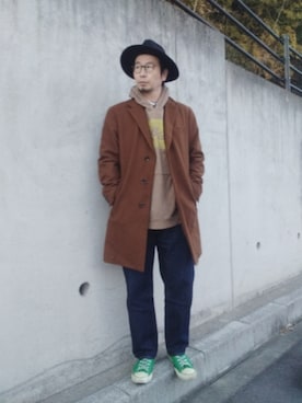 「Levi's（リーバイス）のアイテム（パンツ）」を使った、ひこたさん（メンズ・179cm）の冬コーディネート