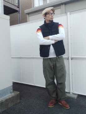 「アイテム（パンツ）」を使った、ひこたさん（メンズ・179cm・40代）の秋コーディネート