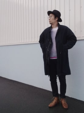 「アイテム（シューズ）」を使った、ひこたさん（メンズ・179cm）の秋コーディネート