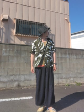 「HELMUT LANG（ヘルムートラング）のアイテム（タンクトップ）」を使った、ひこたさん（メンズ・179cm）の夏コーディネート