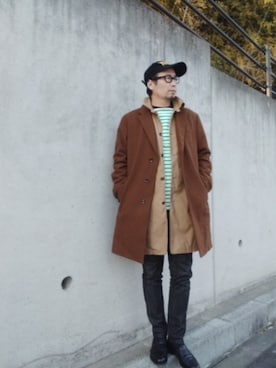 「GRENSON（グレンソン）のアイテム」を使った、ひこたさん（メンズ・179cm）の冬コーディネート