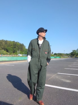 Dickiesのつなぎ/オールインワンを使った人気ファッション