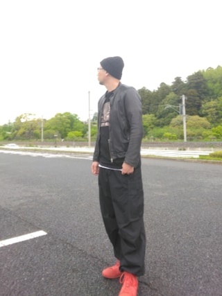 「alain mikli（アランミクリ）のアイテム（メガネ）」を使った、ひこたさん（メンズ・179cm）の春コーディネート