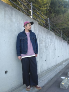 「Levi's（リーバイス）のアイテム（ジャケット/アウター）」を使った、ひこたさん（メンズ・179cm）の春コーディネート