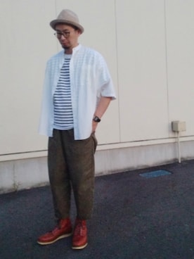 「アイテム（ブーツ）」を使った、ひこたさん（メンズ・179cm）の秋コーディネート