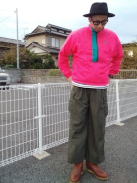 「アイテム（カーゴパンツ）」を使った、ひこたさん（メンズ・179cm・40代）の秋コーディネート