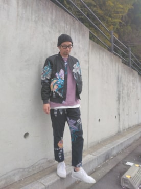 「アイテム（セットアップ）」を使った、ひこたさん（メンズ・179cm）の春コーディネート