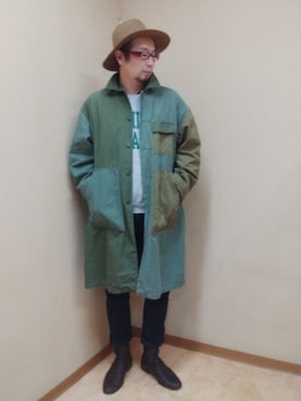 「アイテム（ミリタリージャケット）」を使った、ひこたさん（メンズ・179cm）の秋コーディネート