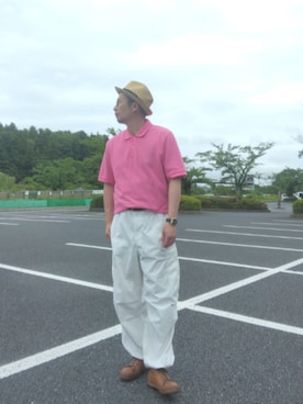 「MIHARAYASUHIRO（ミハラヤスヒロ）のアイテム（ドレスシューズ、ブラウン系）」を使った、ひこたさん（メンズ・179cm）の夏コーディネート