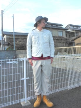 「アイテム（その他アウター）」を使った、ひこたさん（メンズ・179cm）の春コーディネート